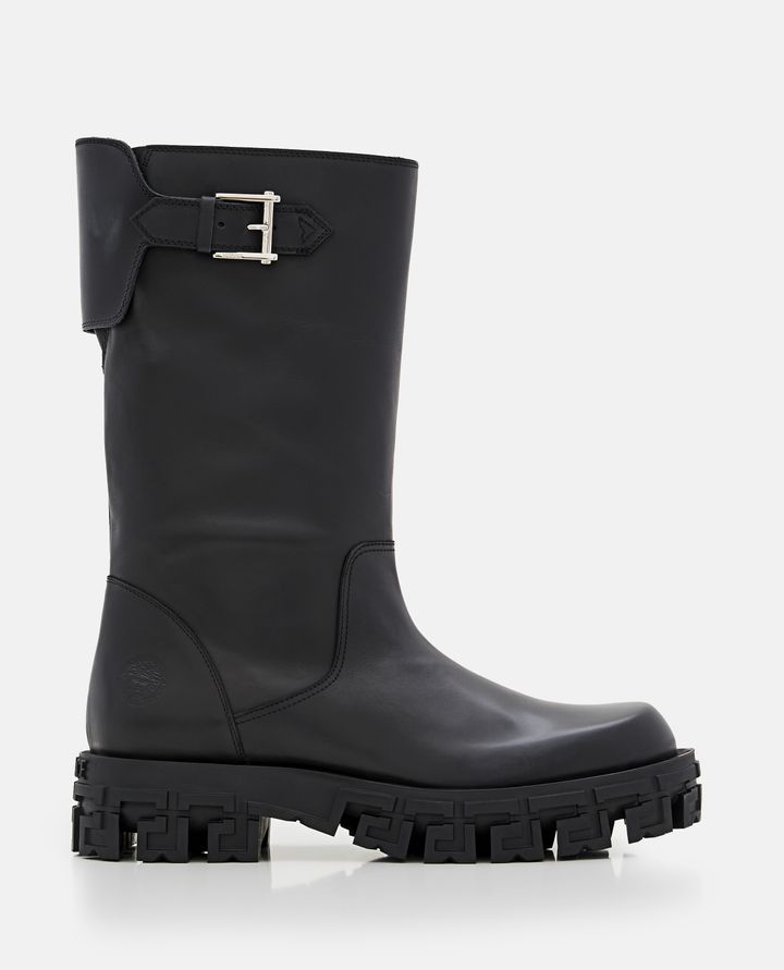 Versace - BELTED LEATHER BOOTS_1