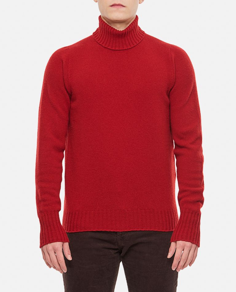 Drumohr  ,  High Neck Wool Sweater  ,  Red 46