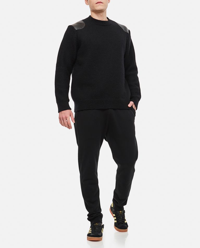 Shop Junya Watanabe Crewneck Sweater In Black