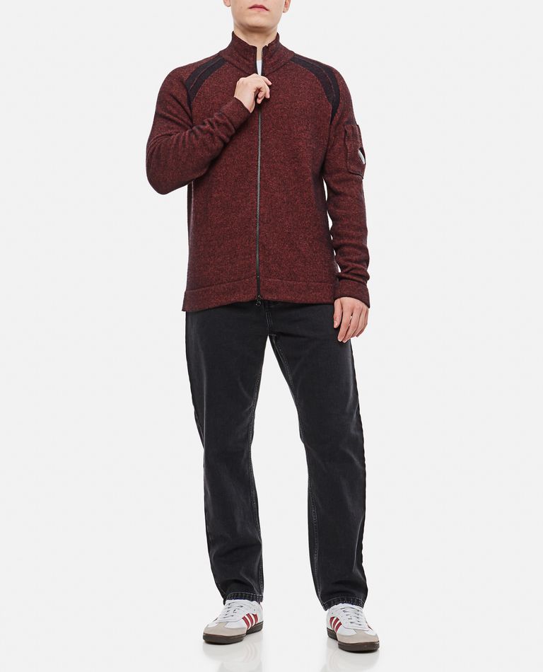 C.P. Company  ,  Fleece Knit Zipped Jumper  ,  Rosso 52