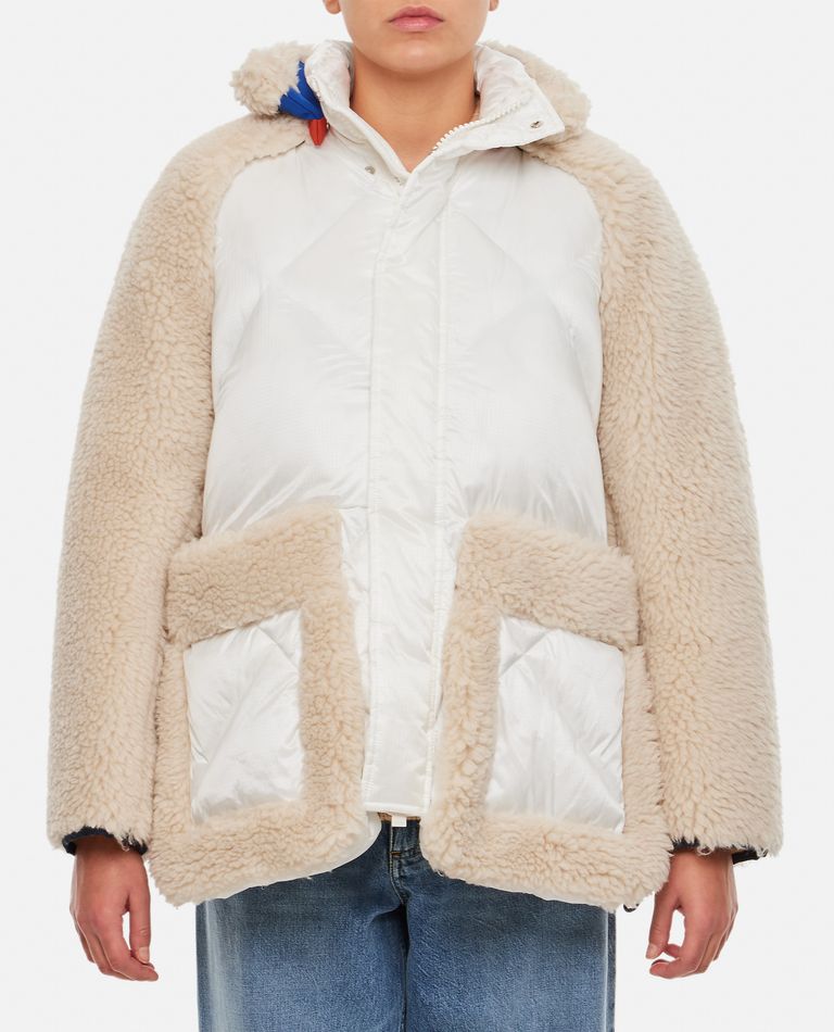 Sacai  ,  Faux Shearing Blouson Jacket  ,  White 2