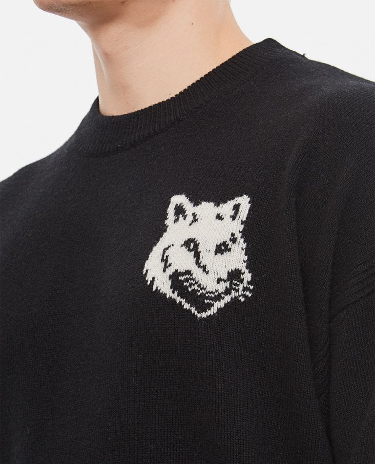 FOX HEAD INTARSIA COMFORT JUMPER for Men - Maison Kitsuné sale | Biffi