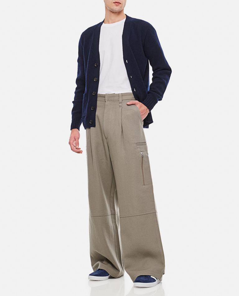 Ami Paris  ,  Virgin Wool Cargo Pants  ,  Beige M