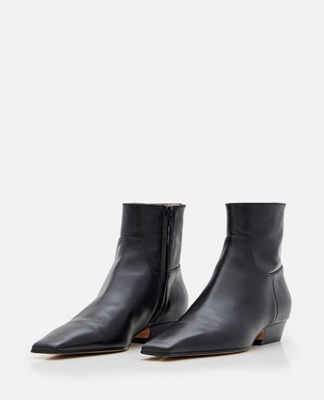 Khaite - 25MM MARFA CLASSIC LEATHER ANKLE BOOTS