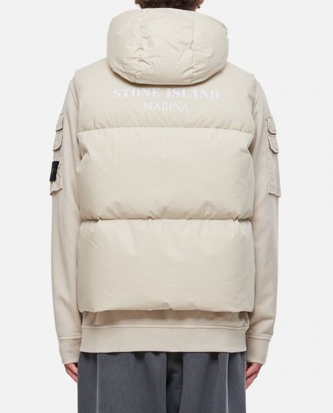 G09X2 STONE ISLAND MARINA_RUBBER WAX POPLIN DOWN for Men - Stone 