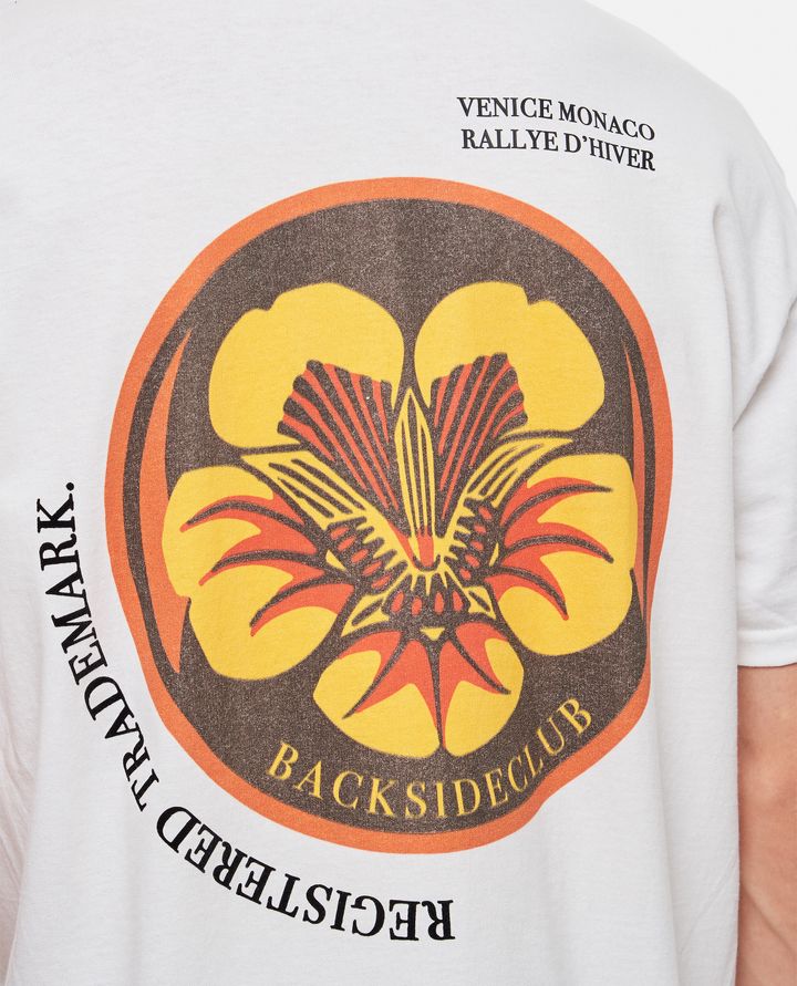 Backside Club - T-SHIRT IN COTONE STAMPA FIORE_4