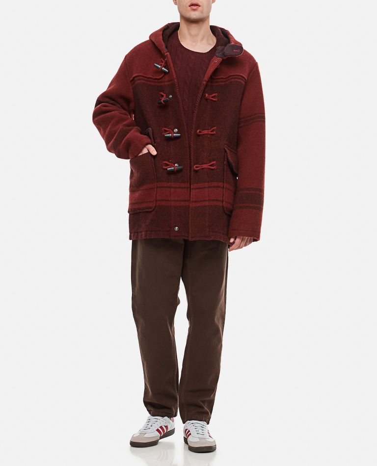 Shop C.p. Company C.p. Duffel Garment Dyed Coat In Red