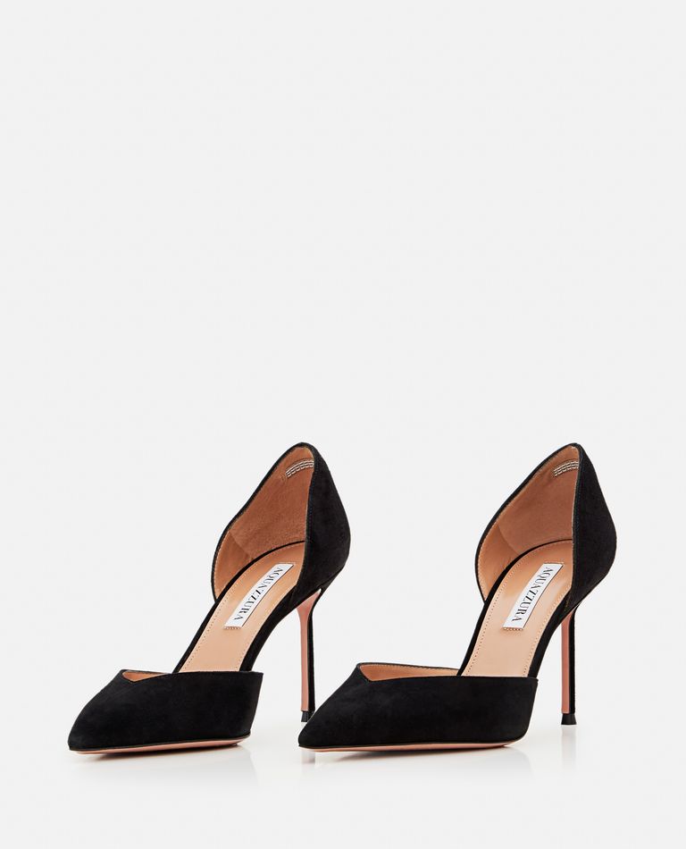 Aquazzura  ,  85mm Uptown Suede Pumps  ,  Black 39