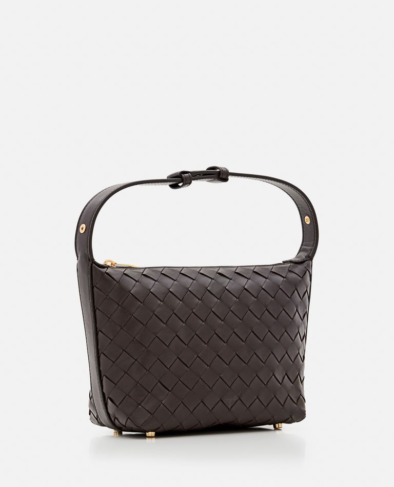 Bottega Veneta Mini Wallace Leather Shoulder Bag In Brown