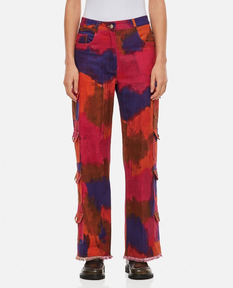 Helmstedt Bella Tie-dyed Straight-leg Cargo Jeans In Multicolor