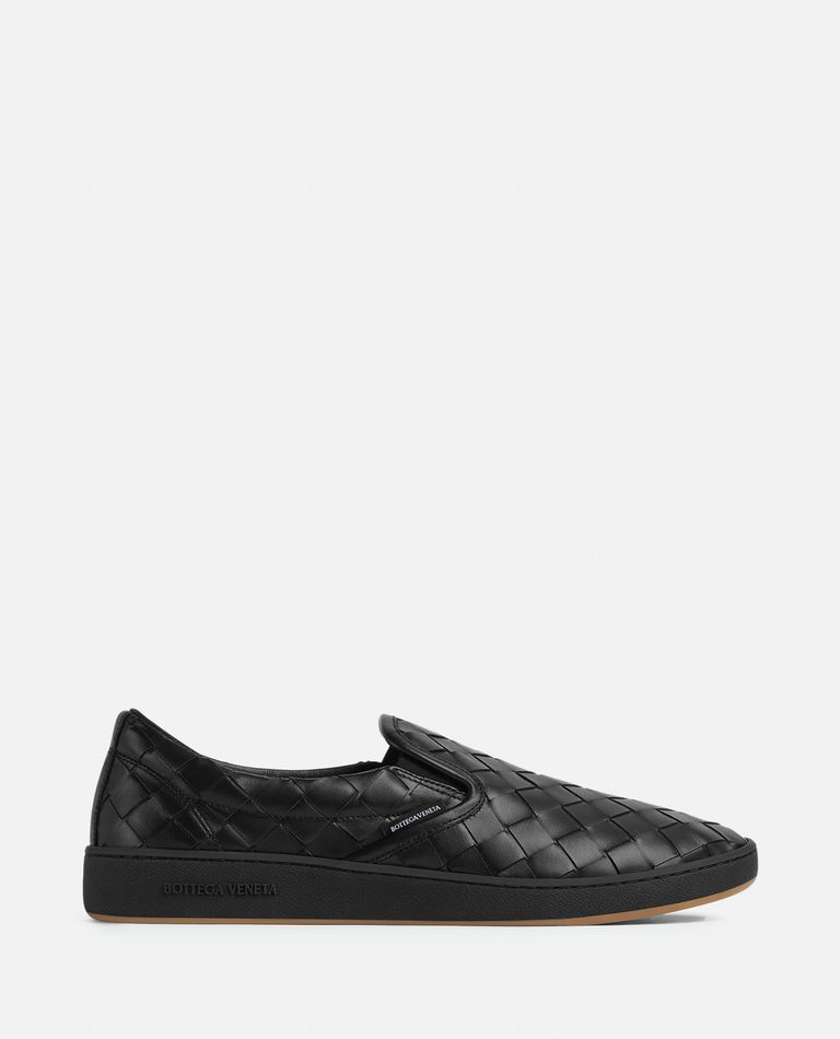 Bottega Veneta  ,  Slip-on Leather Sneakers  ,  Black 38