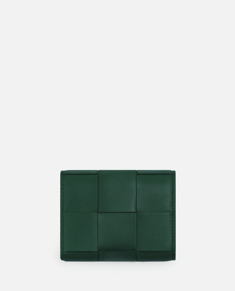 Bottega Veneta  ,  Tri-fold Leather Wallet  ,  Green TU