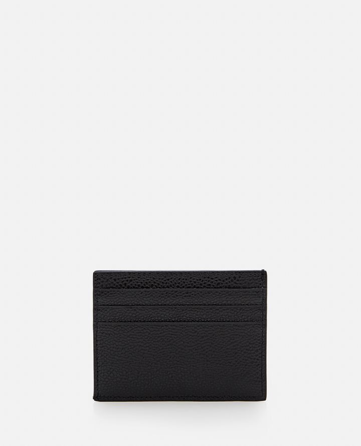 Thom Browne - CARD HOLDER WITH NOTE COMPARTMENT IN BLACK PEBBLE GRAIN_2