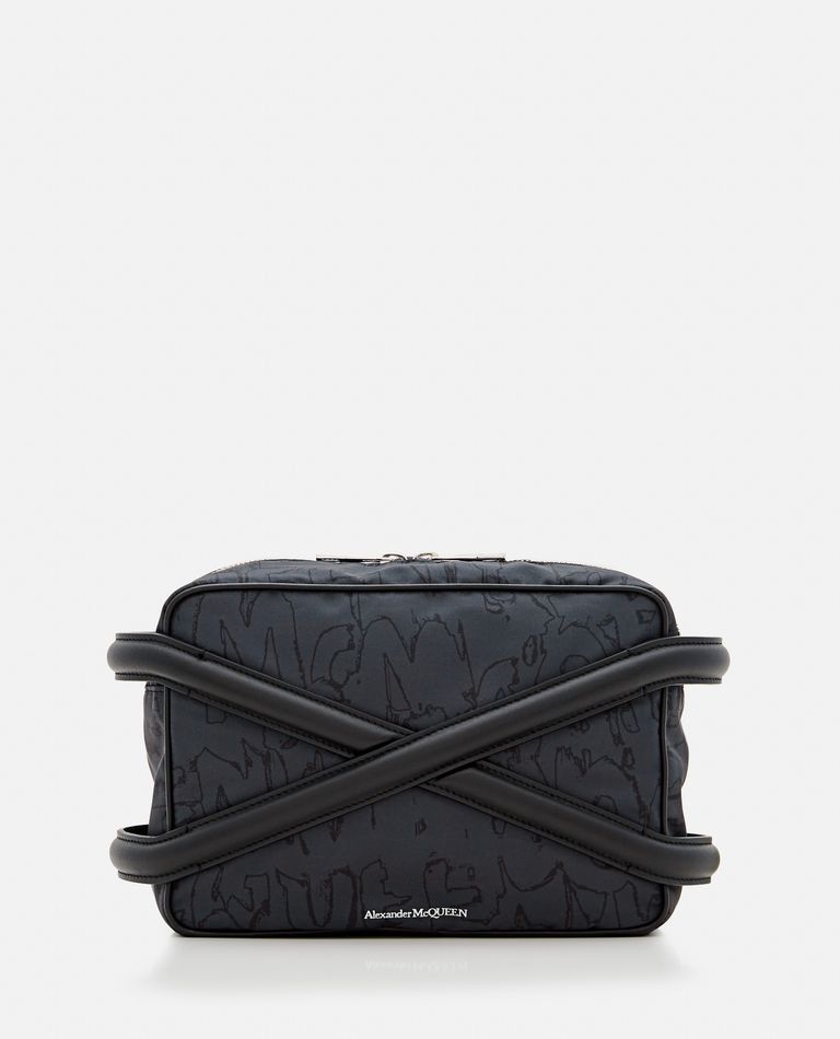 The Harness camera bag in Black | Alexander McQueen US