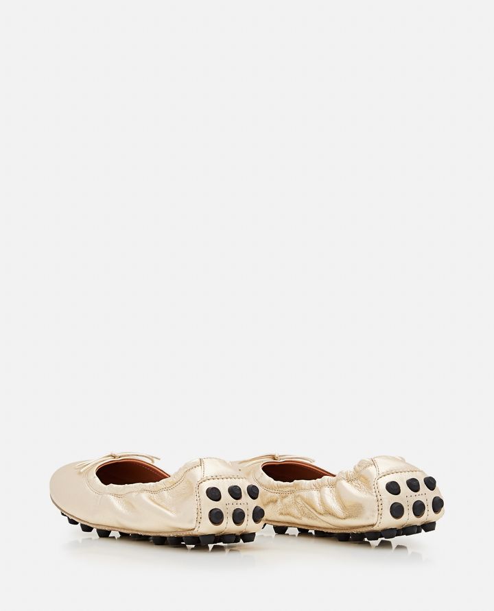 Tod's - GOMMINO LEATHER BALLET FLATS_3
