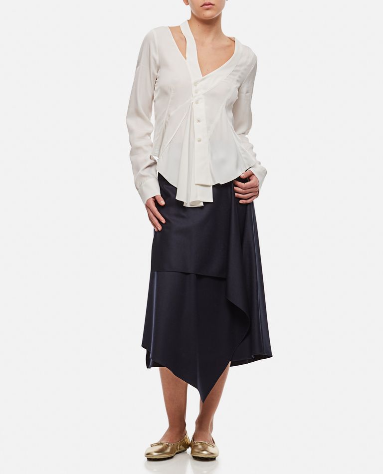 Stella McCartney  ,  Asymmetric Seam Detailed Shirt  ,  White 42