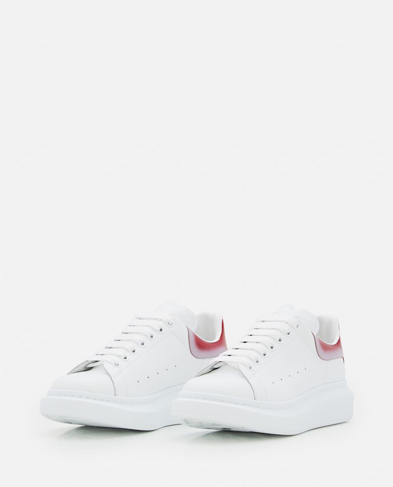 Alexander McQueen  ,  Oversize Larry Leather Sneakers   ,  White 43
