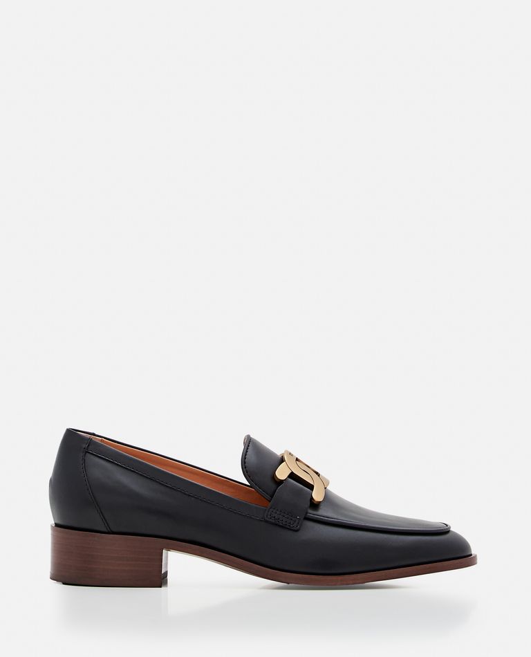 Tod's 35mm Leather Loafers In Black