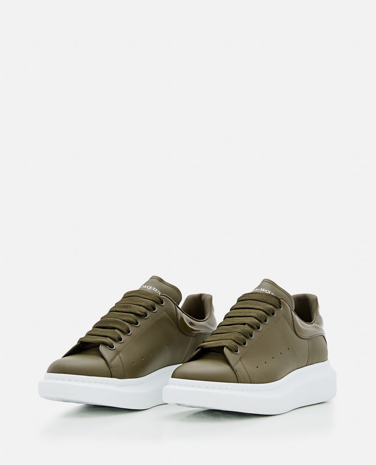 Alexander McQueen  ,  Sneakers In Pelle Oversize Larry  ,  Verde 40