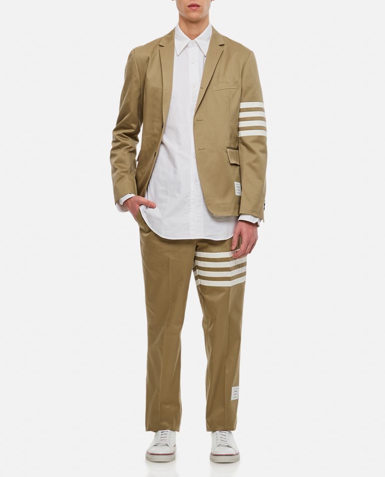 Thom Browne  ,  Chino Trouser W/ 4 Bar In Cotton Twill  ,  Beige 1