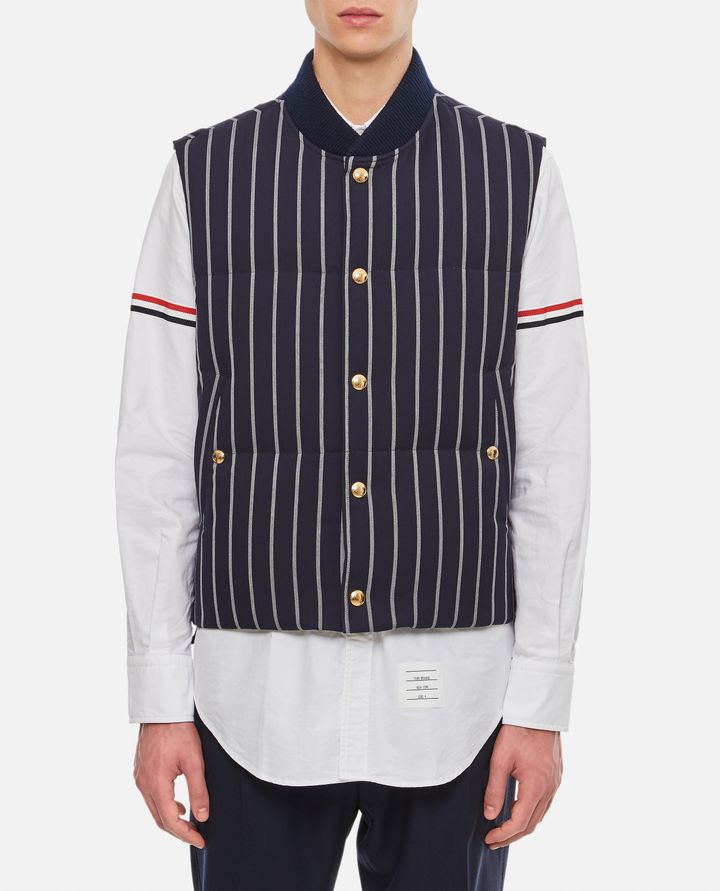 Thom Browne - GILET IN LANA A RIGHE_1