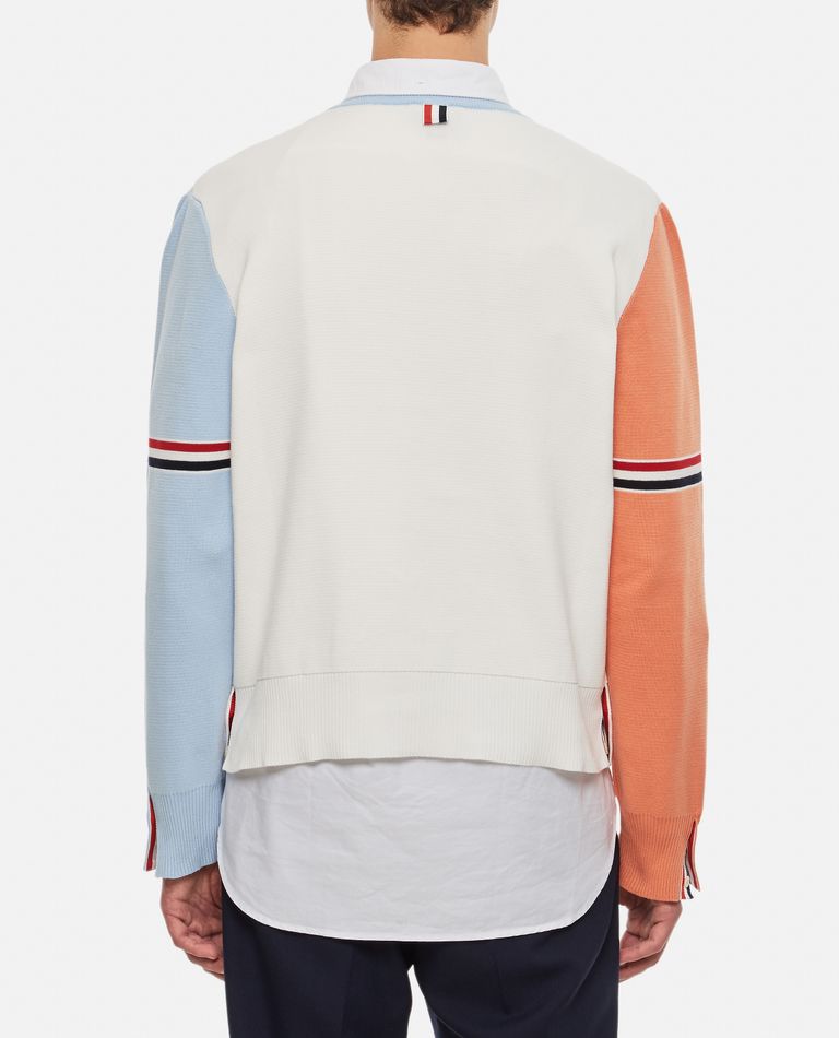 4 BAR STRIPE COTTON CREWNECK PULLOVER for Men - Thom Browne | Biffi