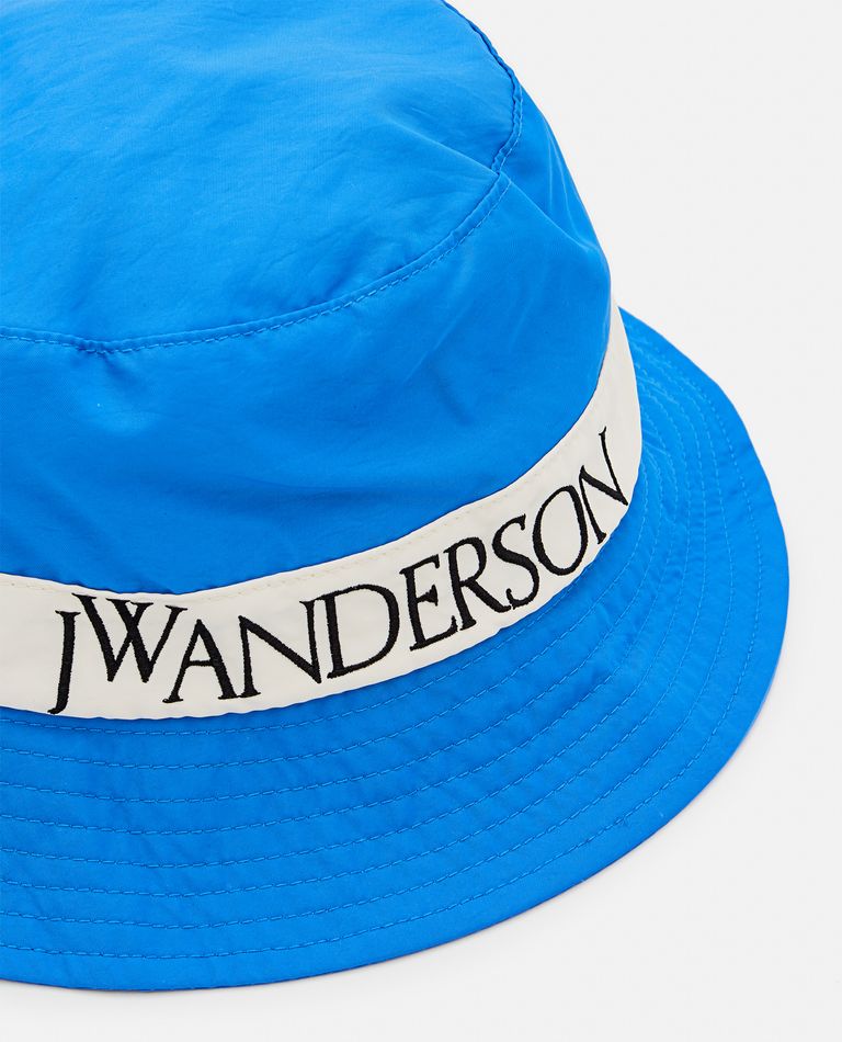 Shop Jw Anderson Logo Bucket Hat In Sky Blue