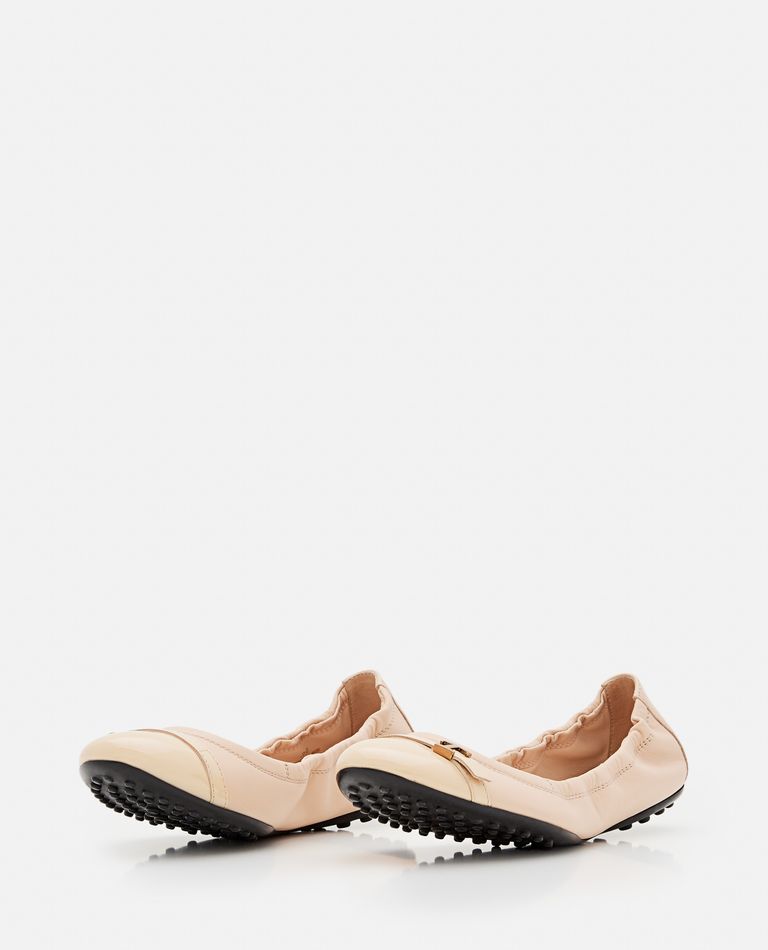 Tod's  ,  Ballerina Leather Flat  ,  Beige 35,5
