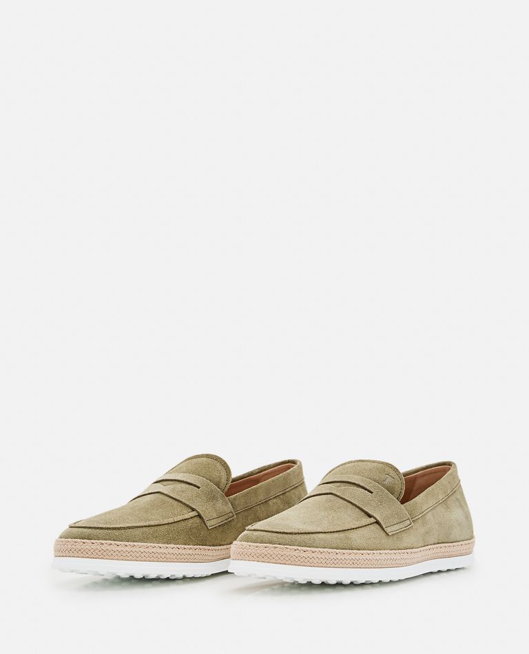 Shop Tod's Suede Espadrillas In Green