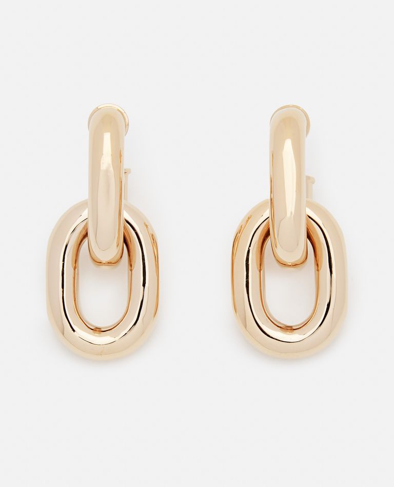 Rabanne Xl Link Double Hoop Earrings In Gold