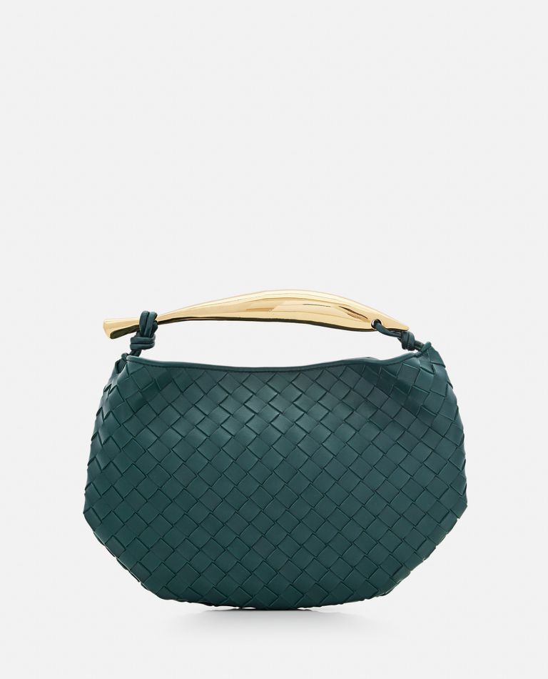 Bottega Veneta  ,  Sardine Leather Top Handle Bag  ,  Green TU