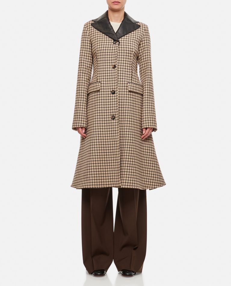 Jw Anderson A Line Single-breasted Coat In Beige