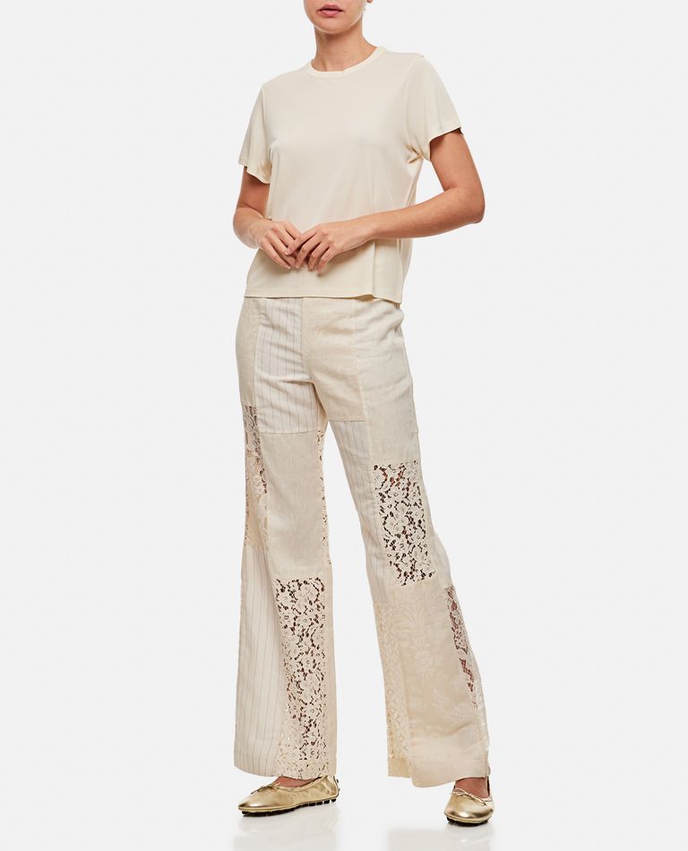 Shop Zimmermann Luminosity Patch Lace Pant In White