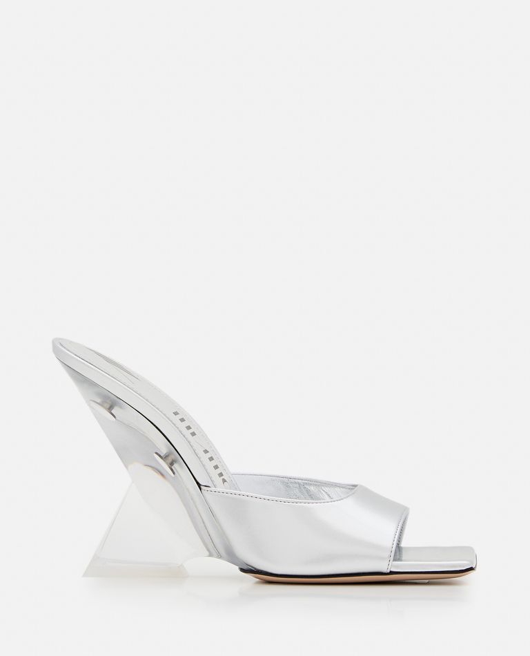 The Attico  ,  105mm Cheope Heeled Mules  ,  Silver 39