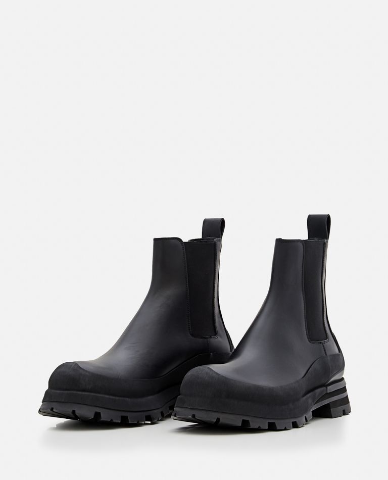 Alexander McQueen  ,  Leather Boots   ,  Black 45