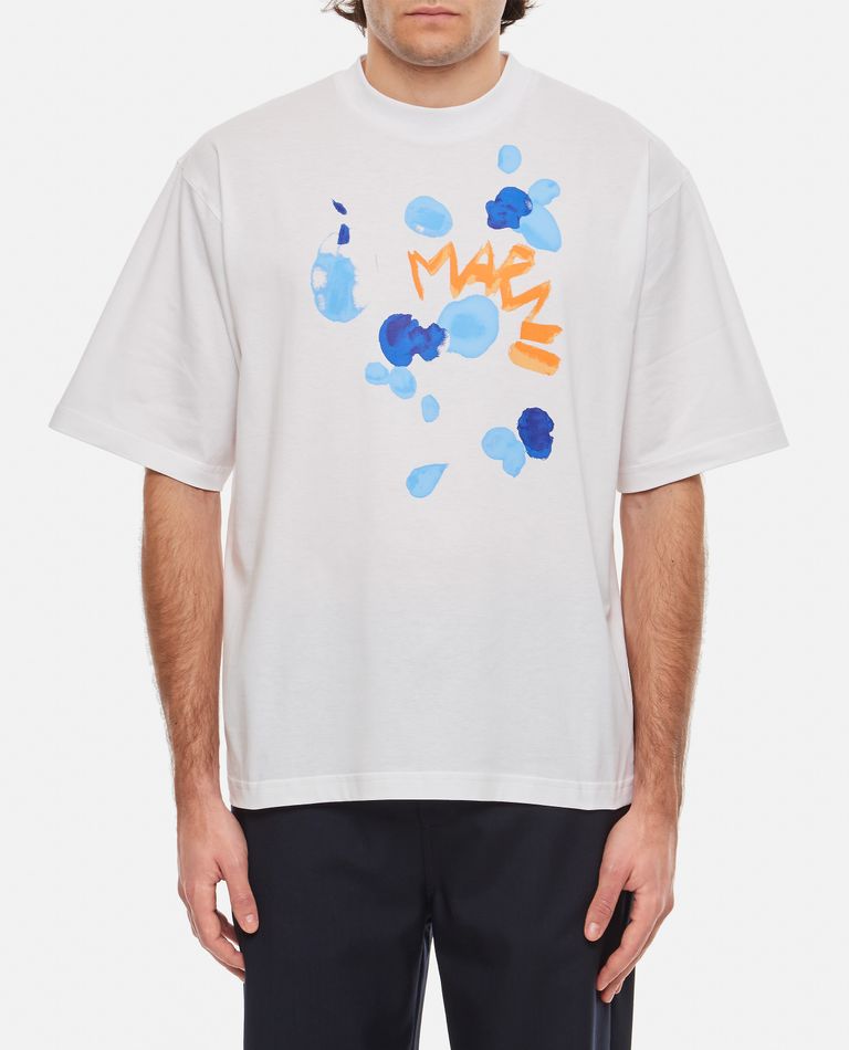 Marni  ,  T-shirt Con Stampa  ,  Bianco 46