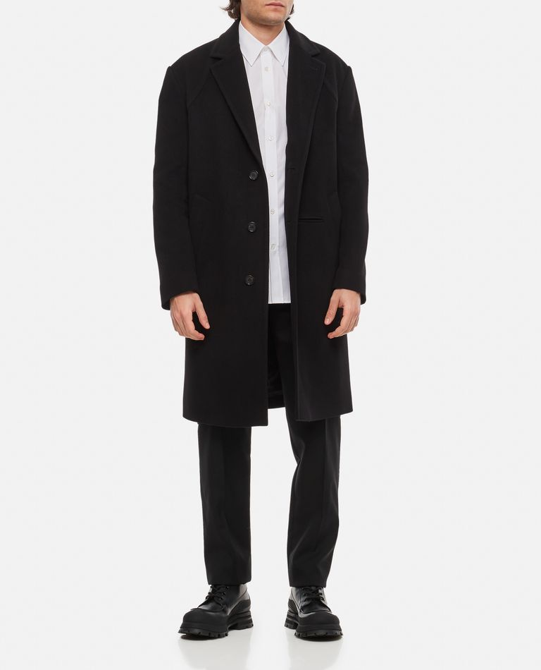Alexander McQueen  ,  Wool Overcoat  ,  Black 48