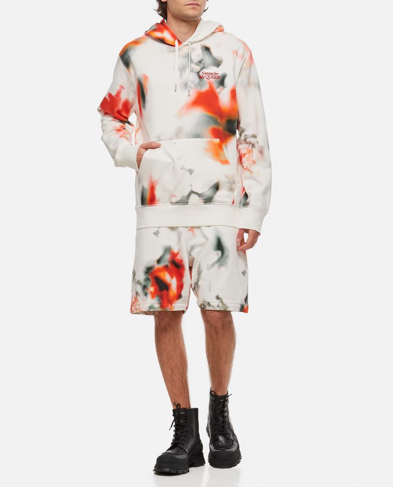 Alexander McQueen  ,  Floral Allover Print Hoodie  ,  White L