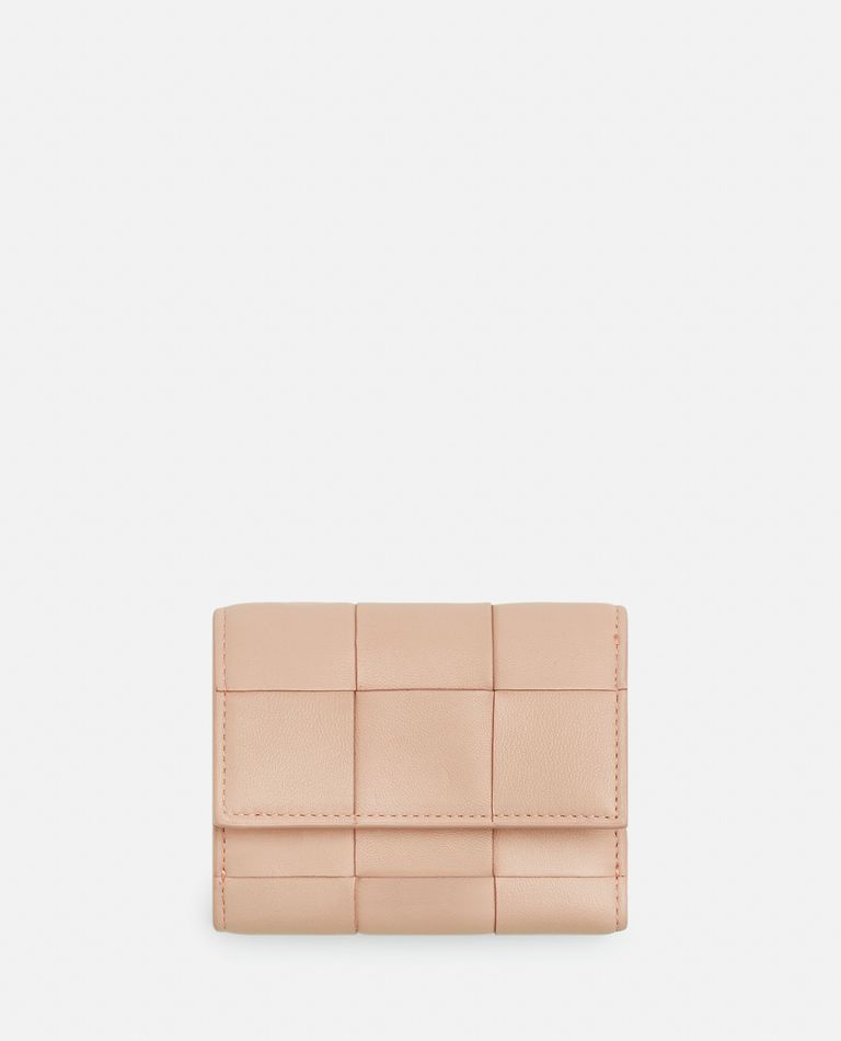 Bottega Veneta  ,  Tri-fold Leather Wallet  ,  Rose TU