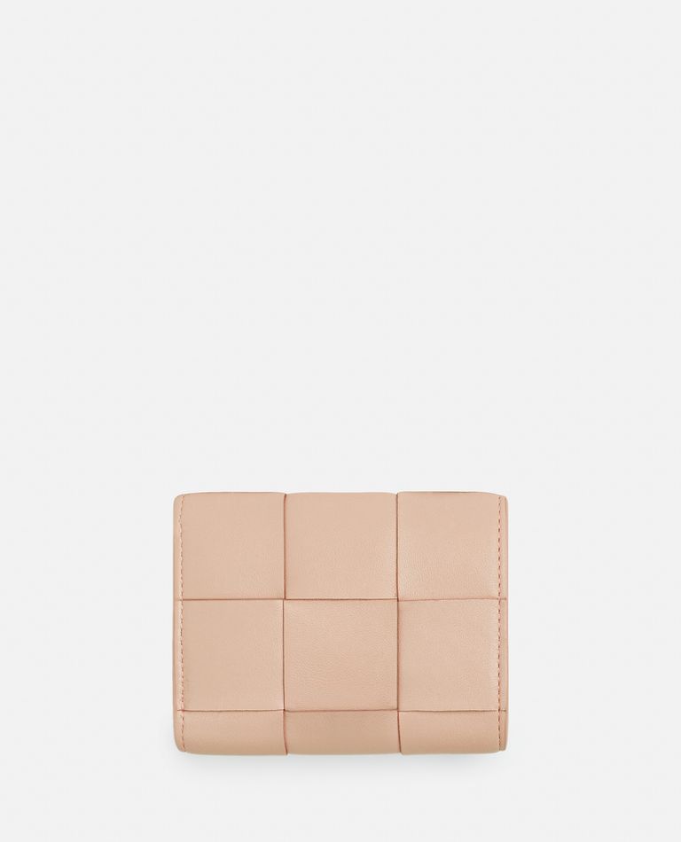 Bottega Veneta  ,  Tri-fold Leather Wallet  ,  Rose TU