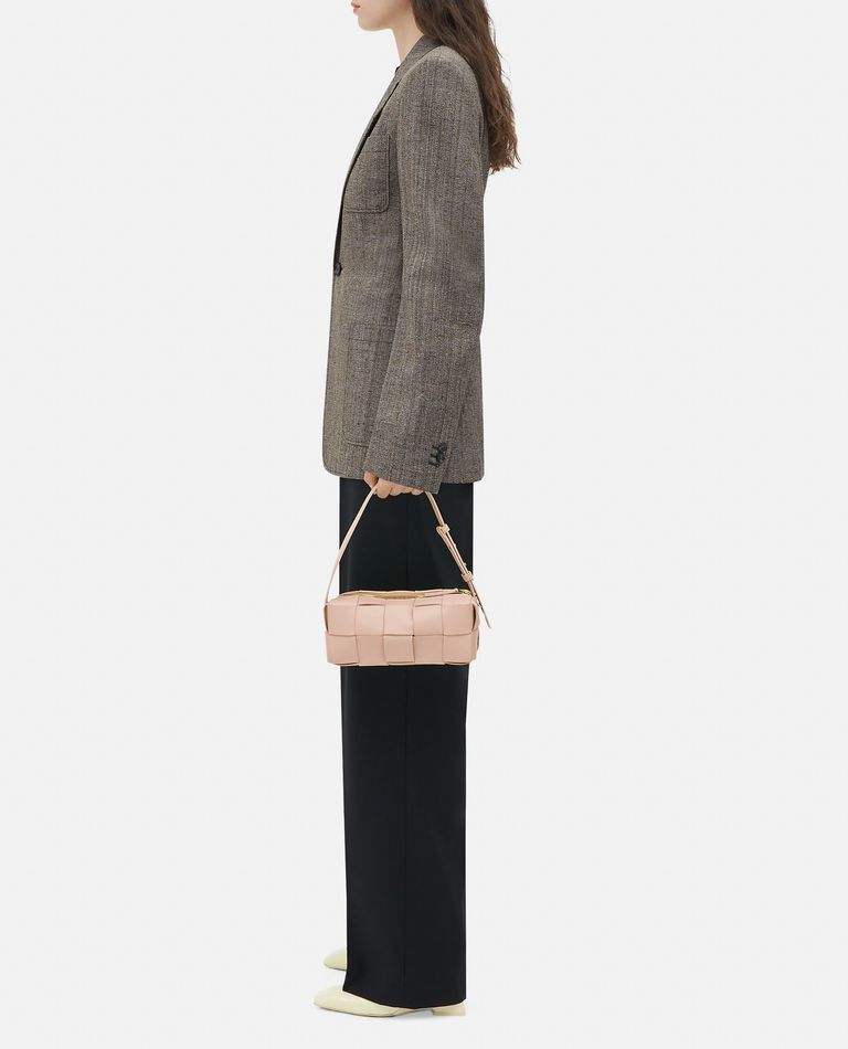 SMALL BRICK CASSETTE LEATHER SHOULDER BAG for Women