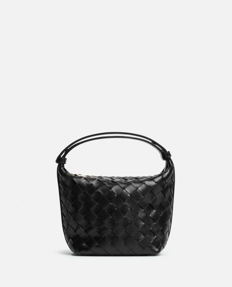 Bottega Veneta  ,  Candy Wallace Leather Handbag  ,  Black TU