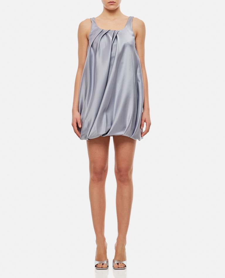 Jw Anderson Twisted Metallic-finish Minidress In Silver