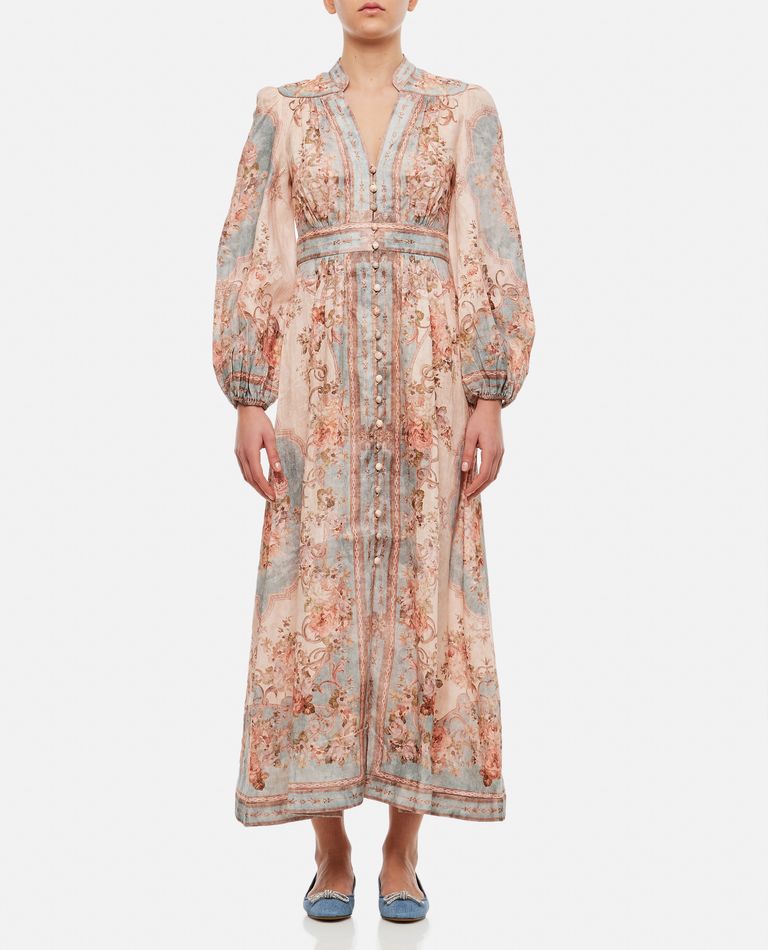 Zimmermann floral linen clearance dress