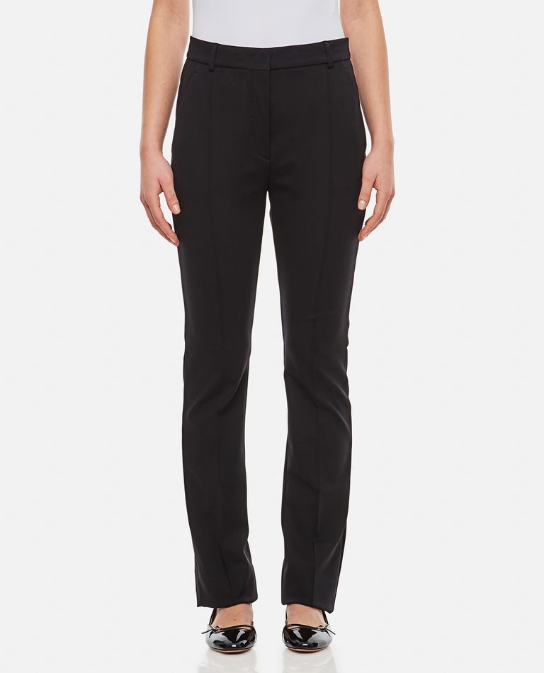 Sportmax Jersey Trousers With Back Pockets And Belt Loops In Black