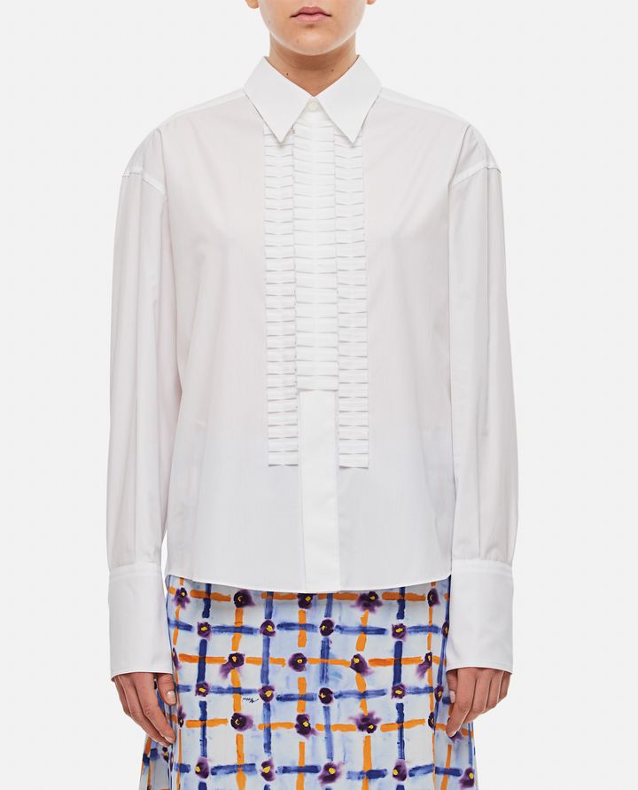 Marni - LONG SLEEVE SHIRT W/ FRONT PLEATED DETAIL_1