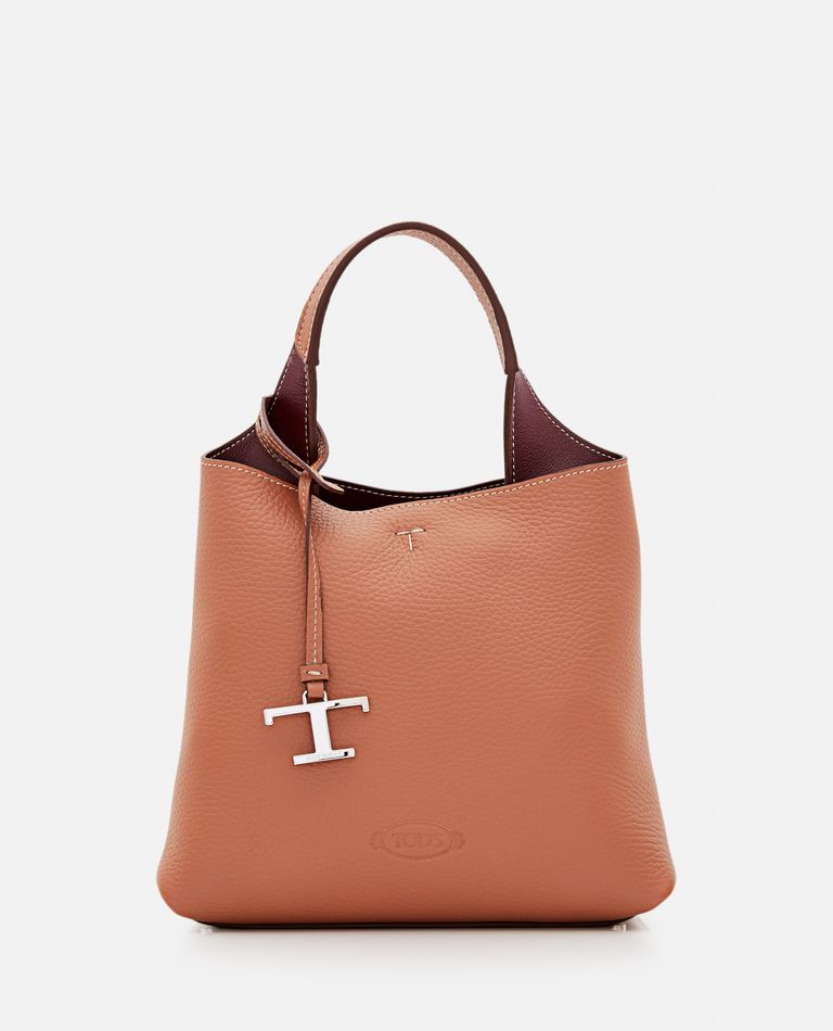 Tod's  ,  Mini Leather Shopping Bag  ,  Brown TU