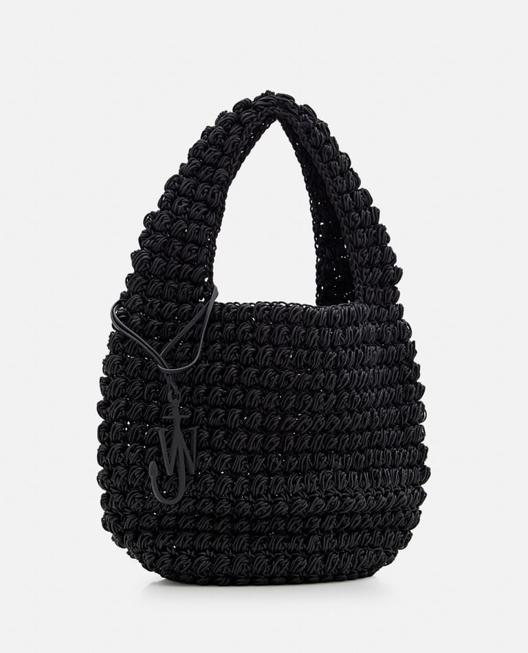 Shop Jw Anderson Large Popcorn Basket Bag In Black