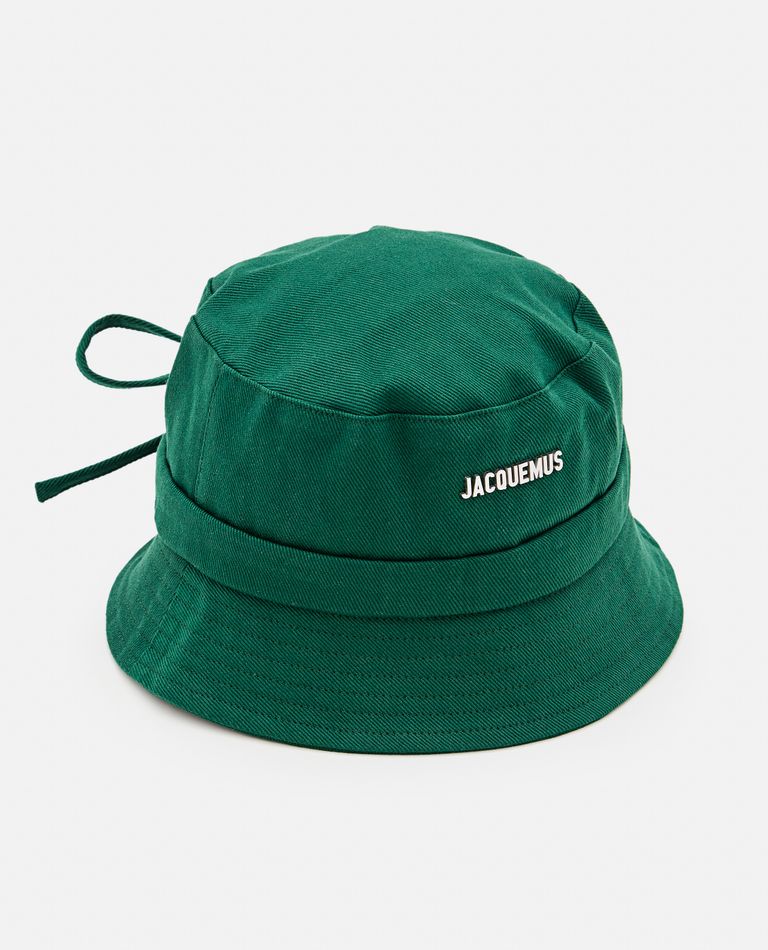 Shop Jacquemus Le Bob Gadjo Cotton Bucket Hat In Green