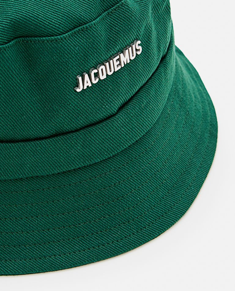 Jacquemus  ,  Le Bob Gadjo Cotton Bucket Hat  ,  Green 60